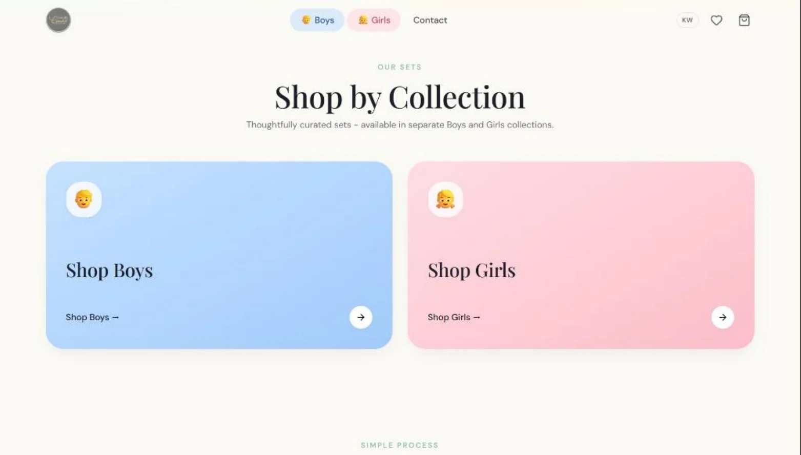 Lali Linens shop by collection cards for boys and girls